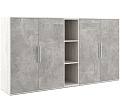 Офисный шкаф средний 4 створки, с нишей