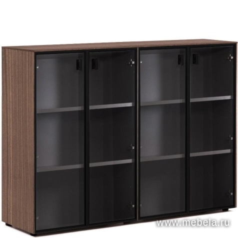 Офисный шкаф средний со стеклом