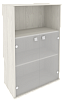 Офисный шкаф средний широкий (со стеклом)