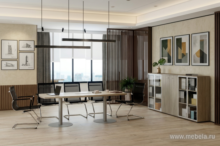 Офисный шкаф средний со стеклом, з.ст HDF, левый , алюминиевая рамка, стекло прозрачное