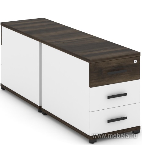 Тумба двухсторонняя опорная/приставная 3 ящика.