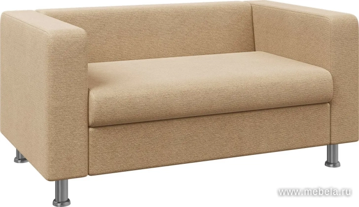 Диван офисный двухместный (хромированные опоры)