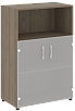 Офисный шкаф средний полузакрытый двери стекло