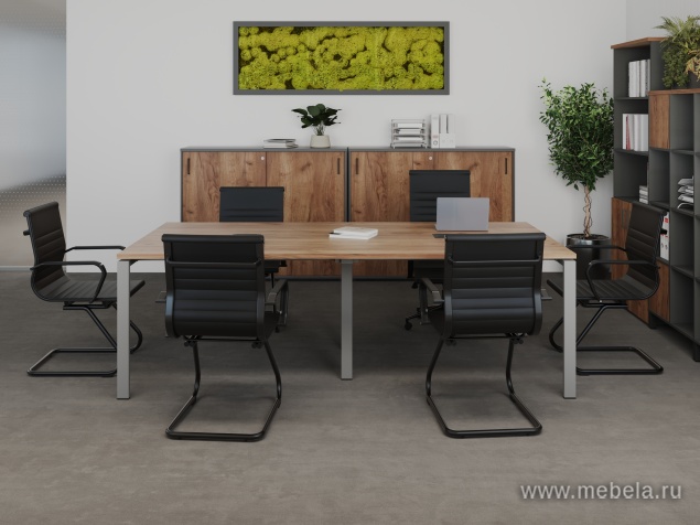 Стол переговорный на П-образных опорах 40х40