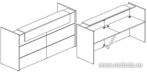 Стойка ресепшен прямая №6