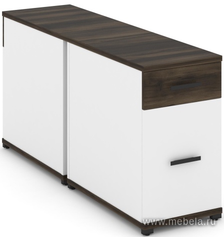 Тумба двухсторонняя опорная/приставная 1 ящик + 1 распашной фасад.