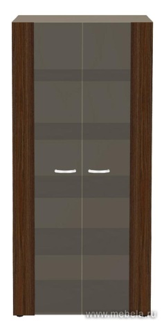 Офисный шкаф высокий со стеклянными фасадами