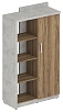 Офисный шкаф полуоткрытый, правый