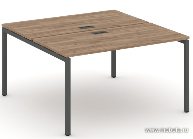 Рабочая станция двухсторонняя на П-образных опорах 40х40