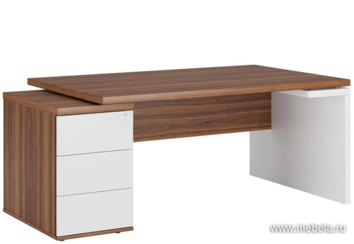 Стол на опорной тумбе левый