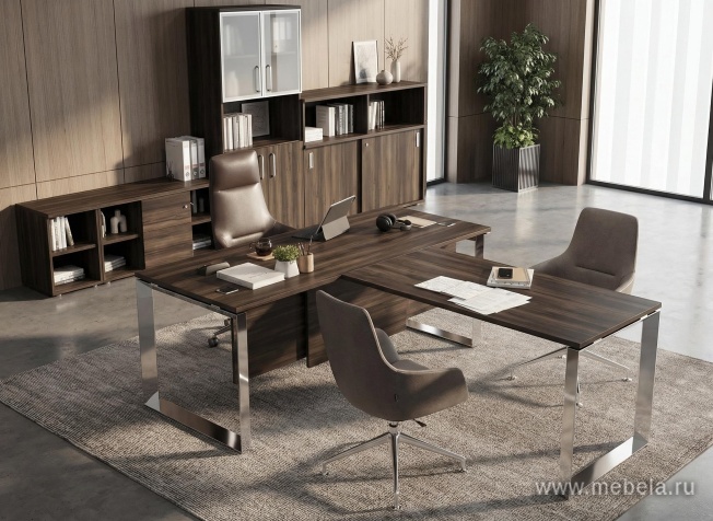 Офисный шкаф высокий узкий со стеклом в раме (лев/прав) 