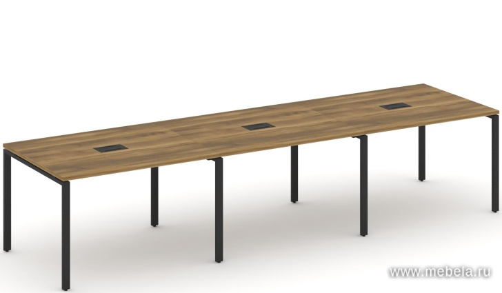 Стол для переговоров на металлокаркасе (3 столешницы)