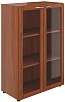 Офисный шкаф средний широкий со стеклом