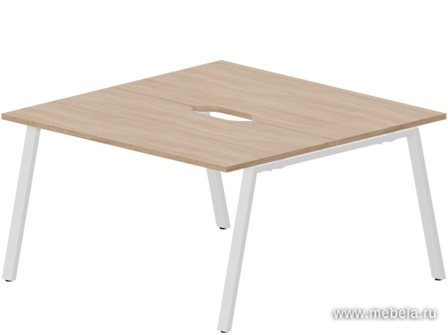 Составной Стол на 2 рабочих места (2 эргономичных выреза)