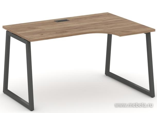 Стол рабочий эргономичный на T1-образных опорах 40х40 (Левый/Правый)