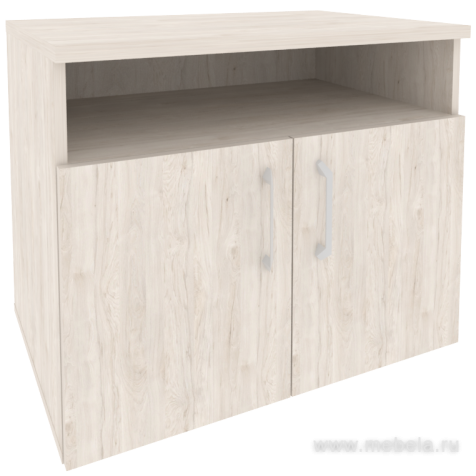 Офисная тумба для оргтехники, с нишей и распашными дверцами