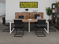 Стол переговорный на П-образных опорах 40х40