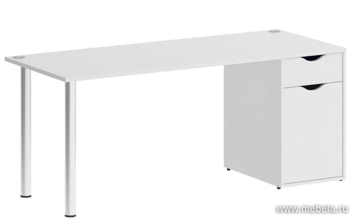 Стол компьютерный на металлокаркасе с тумбой