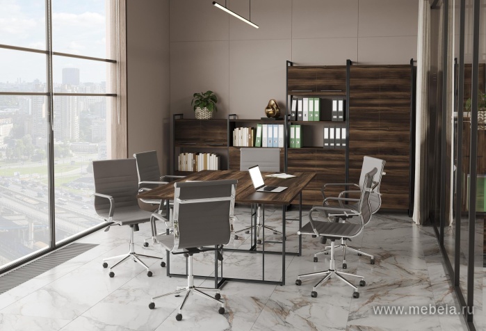 Стол руководителя на металлокаркасе