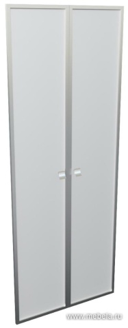 Комплект высоких стеклянных дверей (аллюм. рама)